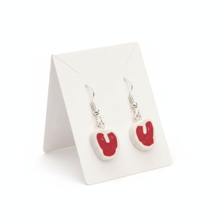 Handmade Steak Earrings - Miniature Food Jewellery