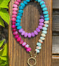 Candy Rock Hand Knotted Beaded Gemstone Necklace - Image 6