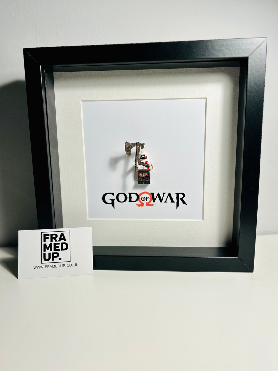 GOD OF WAR - KRATOS - Framed custom minifigure
