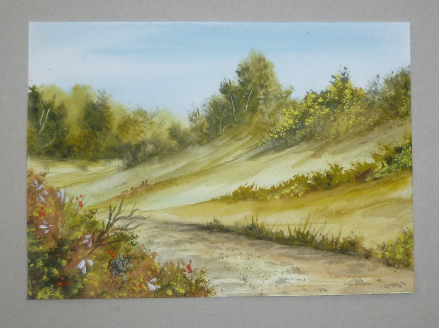 original art landscape watercolour painting ( ref F 809 A1 )