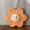 Moonflower pottery decoration orange