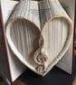 Treble Clef Musical Heart COMBI Book Folding Pattern - EMAILED PDF PATTERN - Image 1