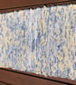 Handwoven Yellow & Blue Floral Linen Rag Rug with Fringe (76 x 42cm) - Image 3