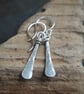 Forged Silver Drop Earrings - Image 2