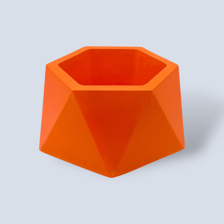  Custom order of two orange plant pots