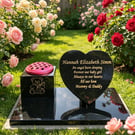 Baby Grave Plaque Memorial Grave Marker Flat Grave Stone  Grave Vase Headstone