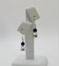 Sterling Silver and Lapis Lazuli Bead Drop Earrings - Image 4