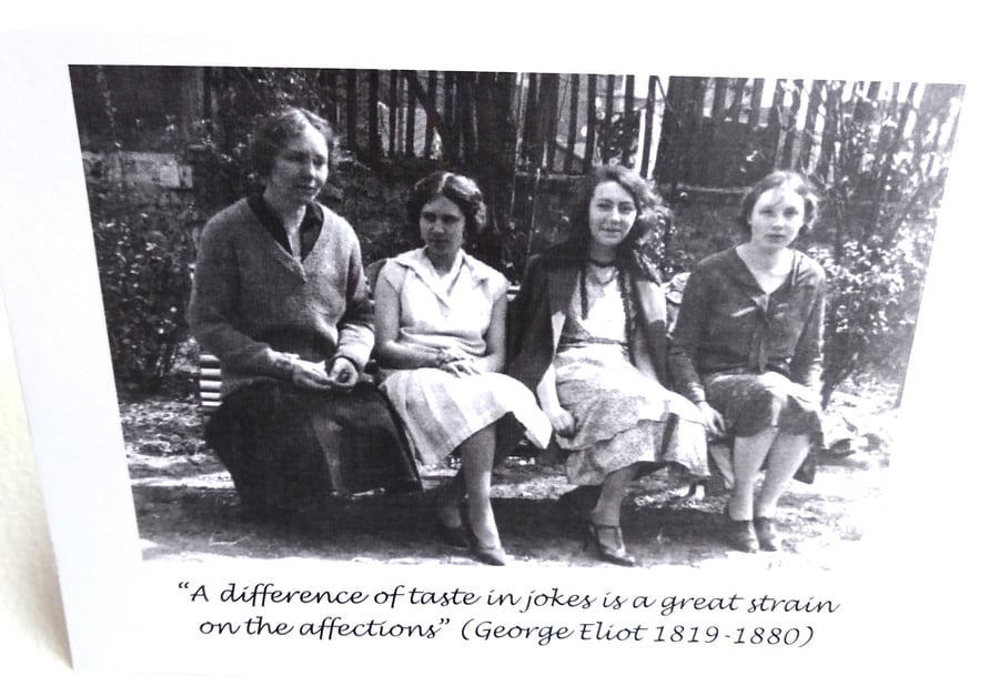  FEMINIST WOMEN`S   HUMEROUS CARD  "SENSE OF HUMOUR"    6X4 ins