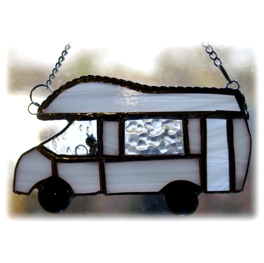 Motorhome Suncatcher Stained Glass Compass Drifter Campervan