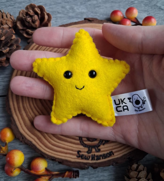 Star hug, handsewn felt positivity gift, exam well done present, Letterbox parce