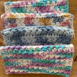 Crocheted cotton wash cloths  - dishcloths 