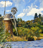 A4 Print Of Windmill on The Norfolk Broads Watercolour 