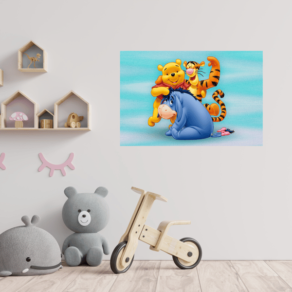 Winnie the Pooh and friends wall art print 