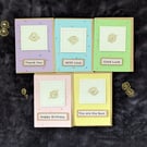 Hand-Twisted Wire Rose Keepsake Cards, for All Occasions