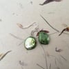 Green glass beads