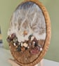 Needle felted beachscape wall art with real stones - Image 3