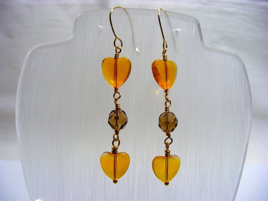 Sunshine Heart Earrings