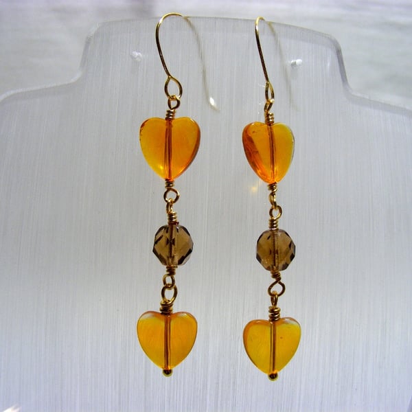 Sunshine Heart Earrings