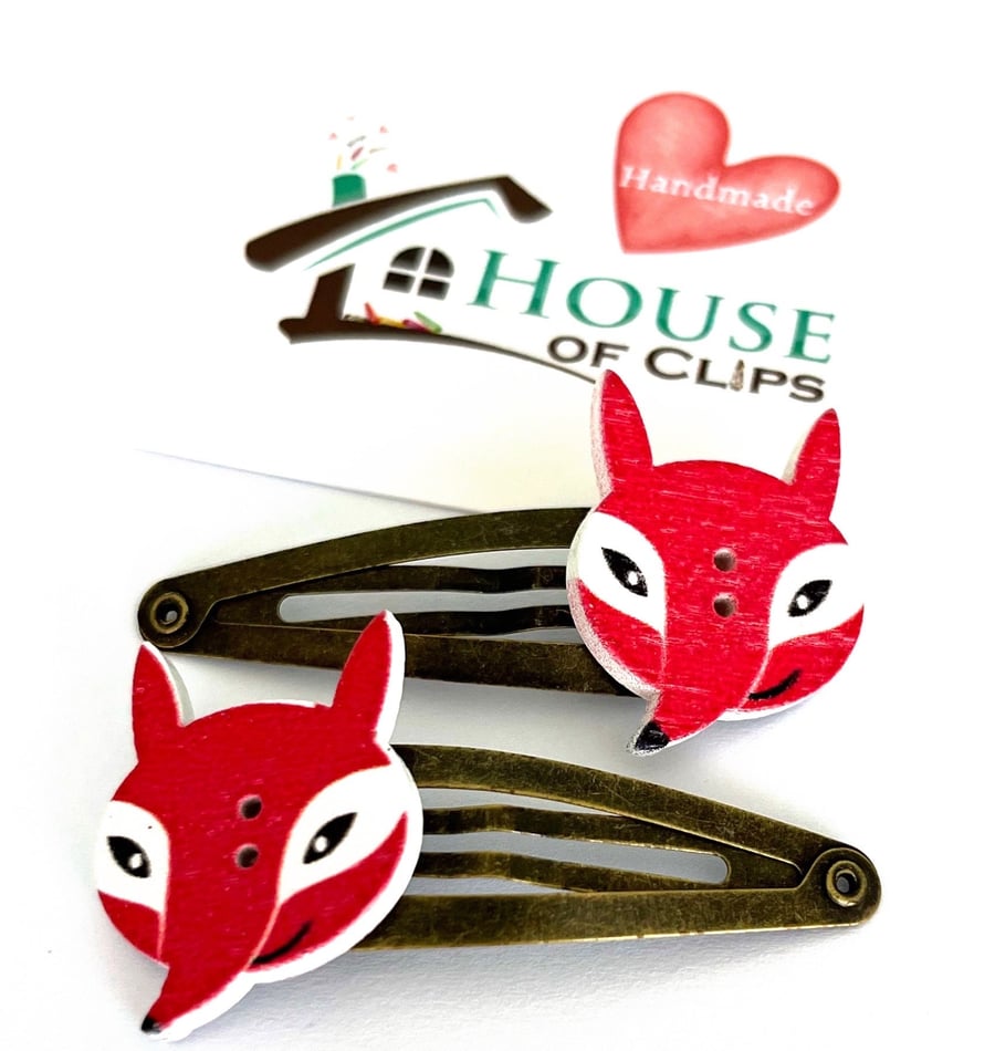 Victorian Hair Clip Collection - Felix Fox Hair Clips - Fox Hair Snaps - Fox Cou