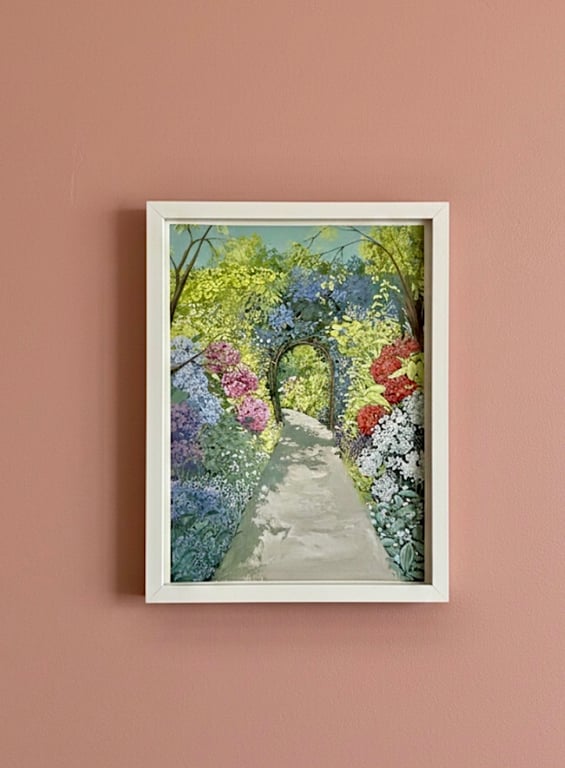 Original Painting, Summer Garden