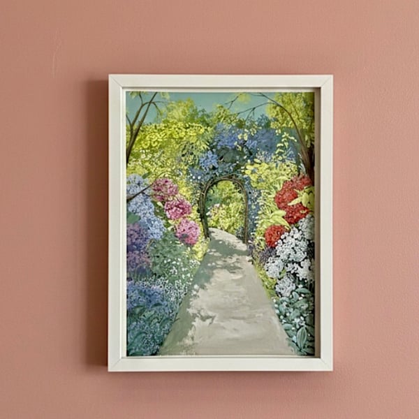 Original Painting, Summer Garden