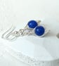 Wire wrapped blue jade earrings - Image 3