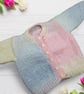 Hand knitted baby cardigan in pastels to fit 0 - 3 months  - Image 1