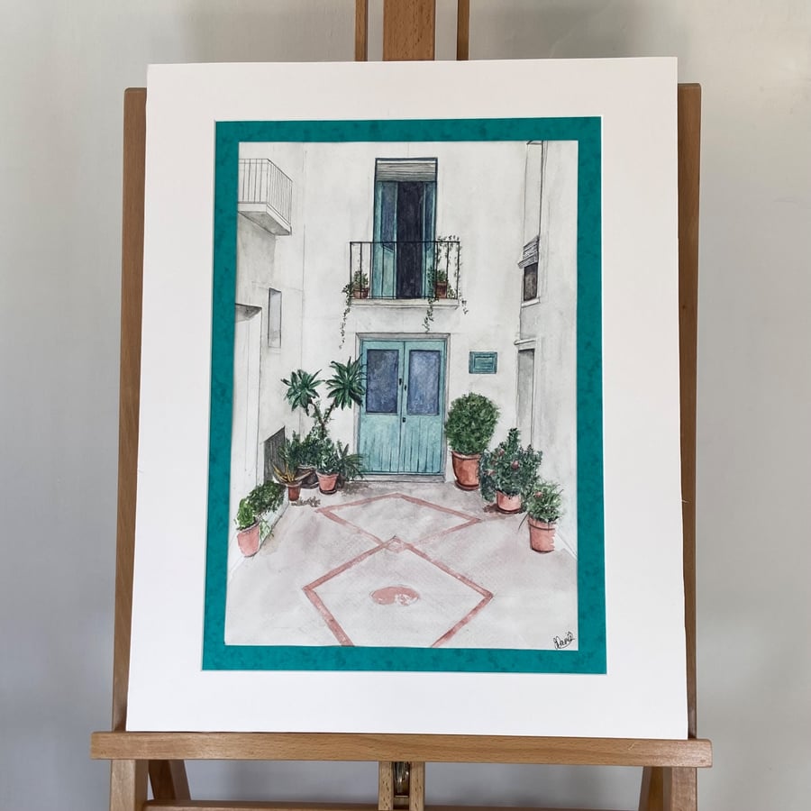 Spanish Courtyard - Print