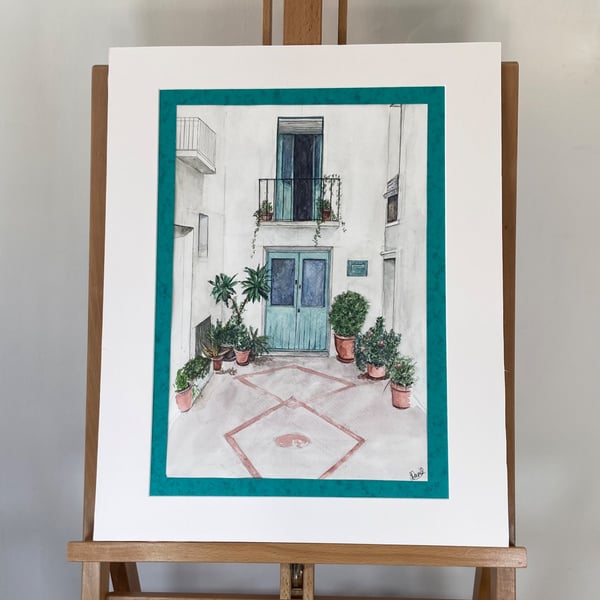 Spanish Courtyard - Print