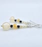 Citrine & Black Spinel Earrings, November Birthstone, Birthday Gifts For Her - Image 3