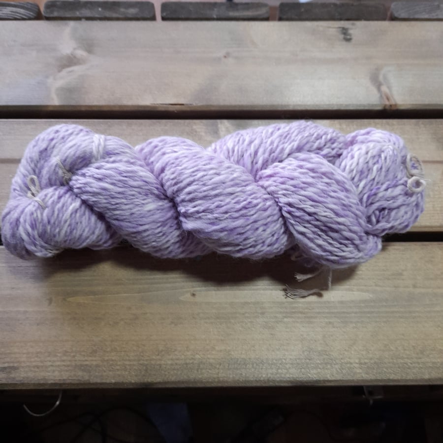 Lilac Corriedale Double Knit handspun yarn
