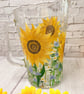 Glass Jug Hand painted with Sunflowers - Image 6