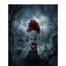 The Sewer Dweller One of a Kind Horror Clown Character Upcyled Bottle Art 