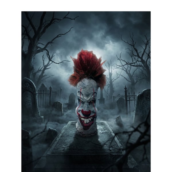 The Sewer Dweller One of a Kind Horror Clown Character Upcyled Bottle Art 