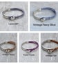 Heart Wrap Bracelet, Silver Plated Clasp, Handmade Jewellery - Image 2