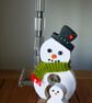 Painted Wooden Snowman With Pop Out Mini Snowman - Image 3