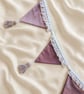 Dusky Pink Velvet Wedding Bunting - Handmade Romantic Wedding Decor - Image 5