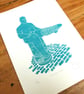 Sock Man Loughborough Hand Pulled Limited Edition Screen Print - Image 3