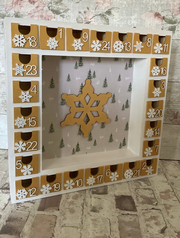 Advent Calendar Wood. Reusable