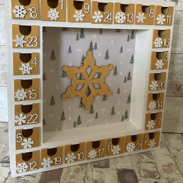Advent Calendar Wood. Reusable