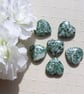 6 Tree Agate Solid Gemstone Polished Hearts - 20mm - Chakra - Crafting - Grid - Image 1