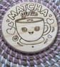 Wooden Coaster - Matcha Girlie - 10cm Round Design - Laser engraved
