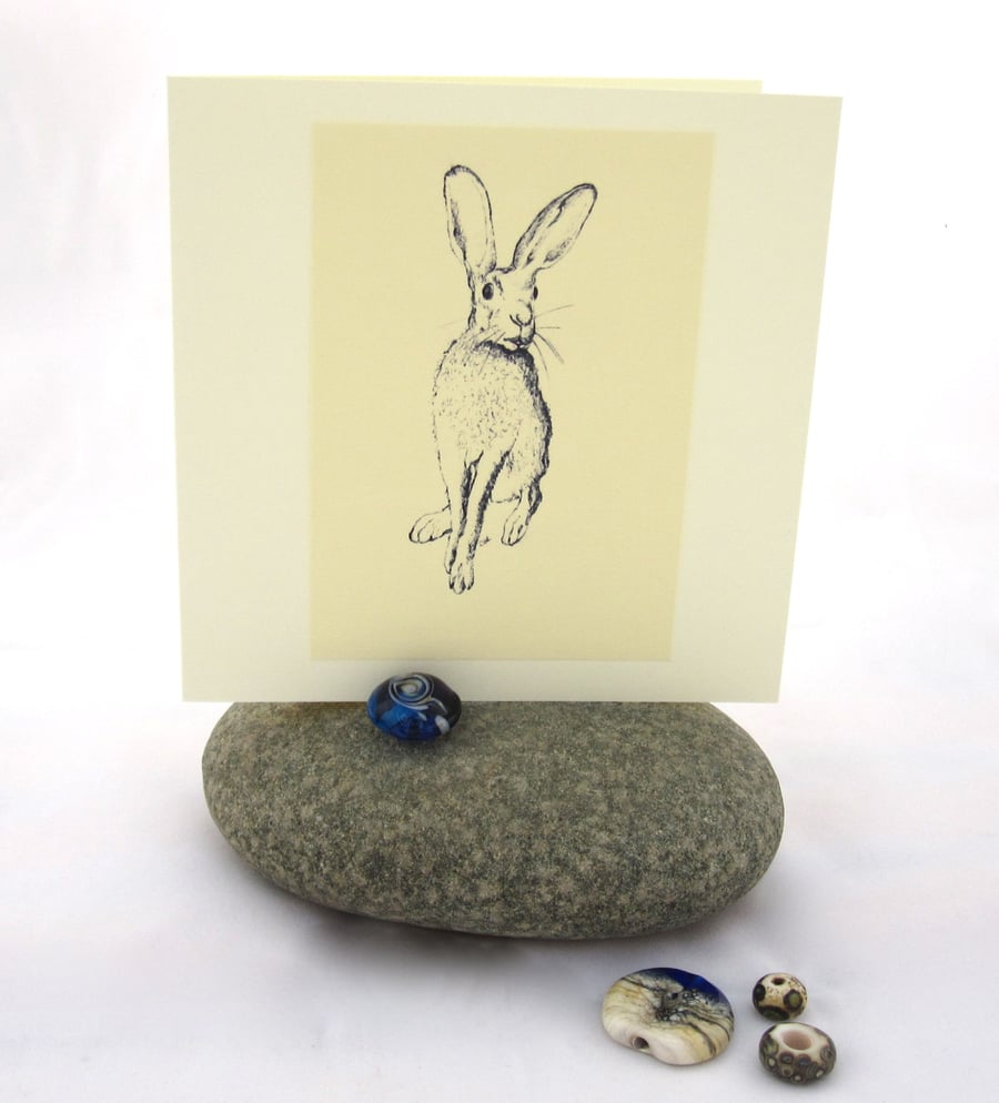 Hare Card  Easter Card