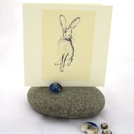 Hare Card  Easter Card