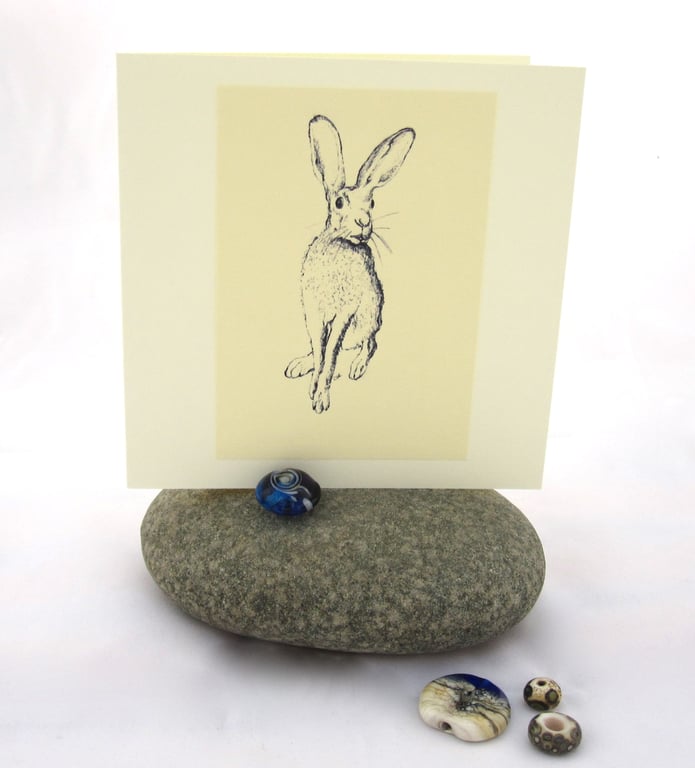 Hare Card  Easter Card