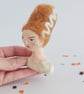 Spun Cotton Bride of Frankenstein Halloween Decoration - Image 4