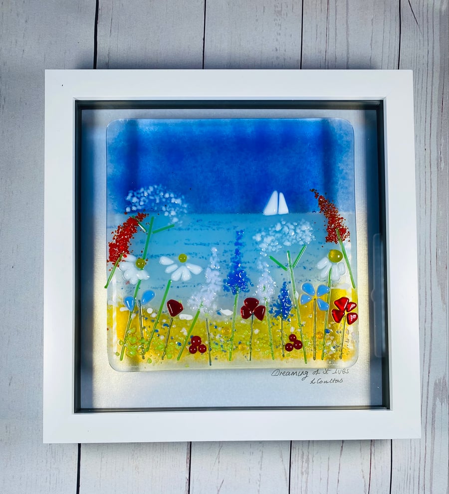 Fused glass art, picture of st ives 