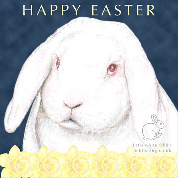 Mr C the White Rabbit - Easter Card