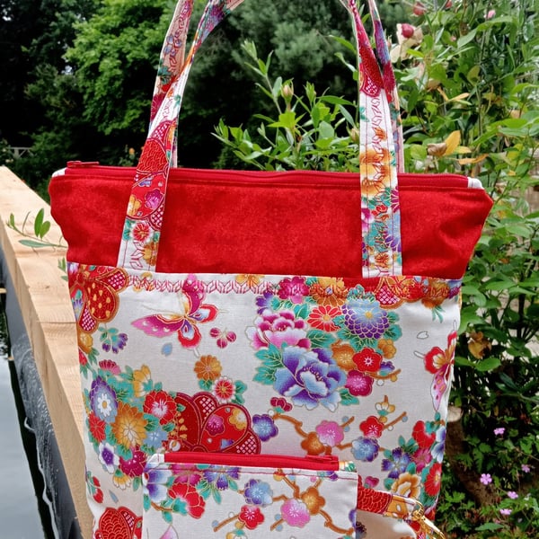 Pattern for a handbag with integral coin purse