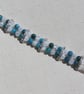 Teal Apatite & Clear Quartz Gemstone Crystal Beaded Bracelet - Image 3